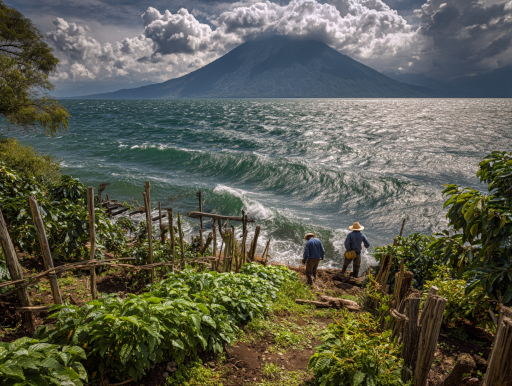 グアテマラ・アティトラン湖からショコミル風が吹き上げるコーヒー農園|鹿児島コーヒー addCoffee