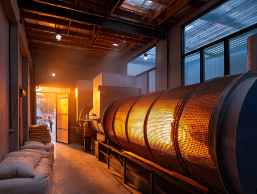 収穫期の降雨に対応するため機械乾燥機を使用するサンマルコス|鹿児島コーヒー addCoffee