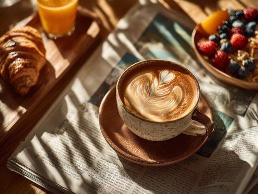 朝の最適な時間帯のコーヒーと朝食シーン｜鹿児島コーヒー addCoffee