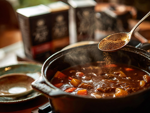 日本のカレーにインスタントコーヒーで老舗の味｜鹿児島コーヒー addCoffee