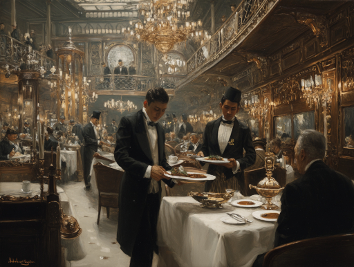 明治時代の高級西洋料理店でカレーを楽しむ風景｜鹿児島中央駅カレー addCoffee