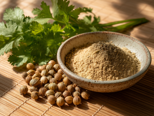 スパイスカレーのまとめ役コリアンダーシードと粉末|鹿児島中央駅カレー addCoffee