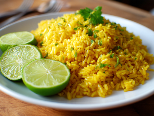 ターメリックライスにライムを添えてクルクミンの安定性を高める｜鹿児島中央駅カレー addCoffee