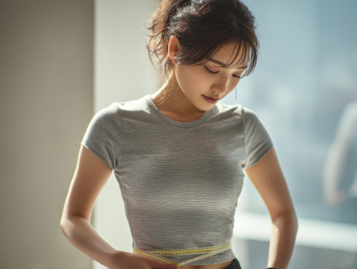 脂肪を抑えて筋肉を維持している健康的な女性|鹿児島中央駅カレー addCoffee