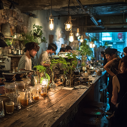 お洒落なコーヒー - エスプレッソトニック目当てでヒップスターが集うカフェ｜鹿児島コーヒー addCoffee